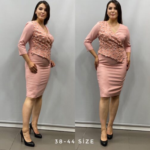 Peach Turkish Office Wear