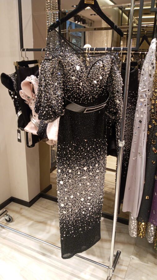 Turkish Fully Sequined Mirror Beaded Dress - Image 3