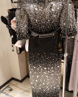 Turkish Fully Sequined Mirror Beaded Dress