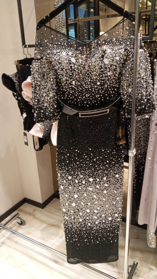 Turkish Fully Sequined Mirror Beaded Dress - Image 2