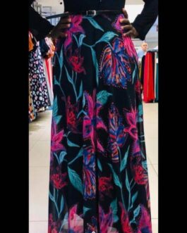 Turkish Alv Long Flowery  Dress