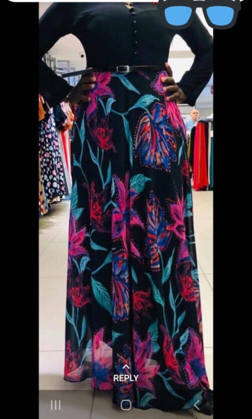 Turkish Alv Long Flowery  Dress