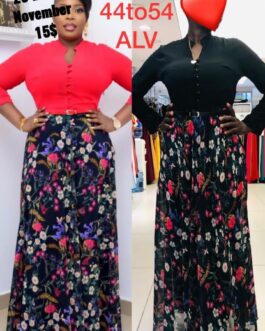 Turkish Alv Long Flowery  Dress