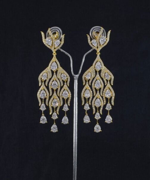 Hanging Gems Cubic Zirconia Earrings