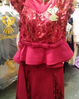 Oxblood Sequined 2-Piece