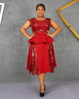 Oxblood Sequined 2-Piece