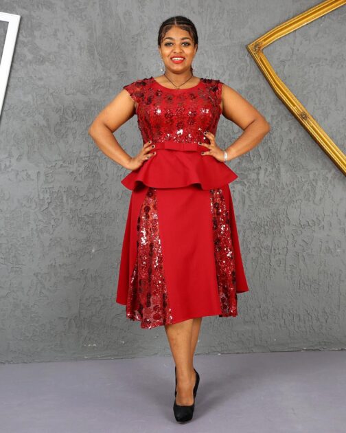 Oxblood Sequined 2-Piece