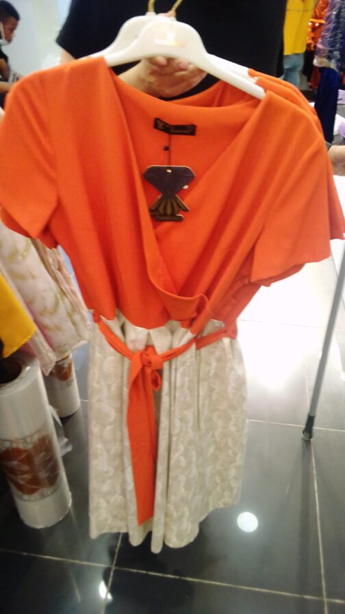 Orange and Cream Turkish Gown - Image 2