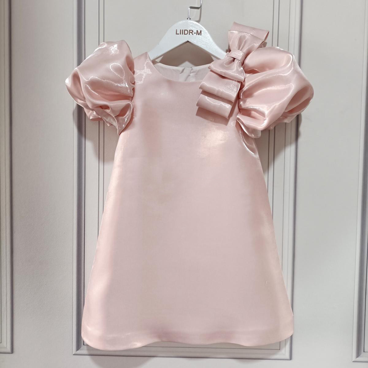 GIRLS SHOULDER BOW LUXURY A SHAPED GOWN
