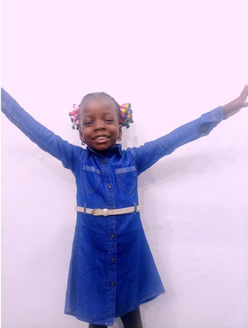 GIRLS SHORT JEAN GOWN - Image 3