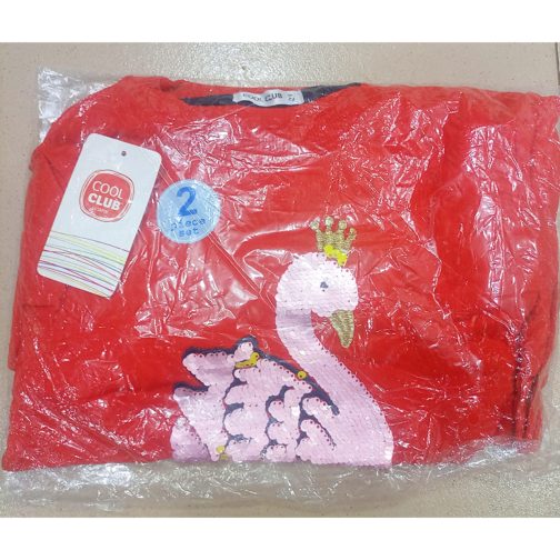 GIRLS 2PIECE SWAN SEQUIN SET - Image 2
